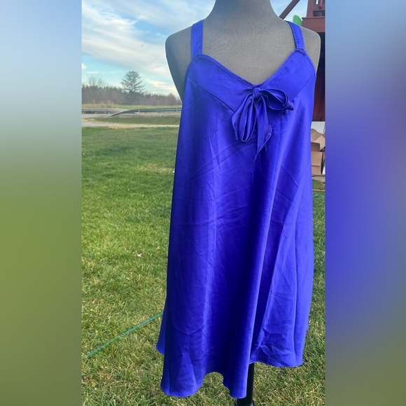 Blue Slip Dress - Picture 1 of 4